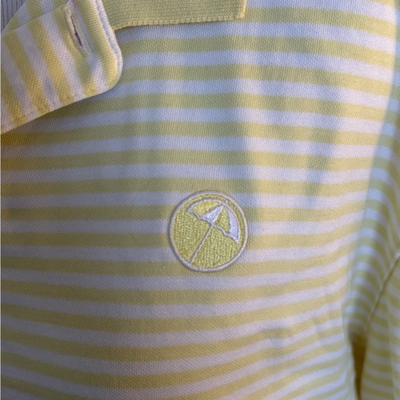 Puma Arnold Palmer Collab Light Yellow Striped Polo Shirt - Picture 2 of 4